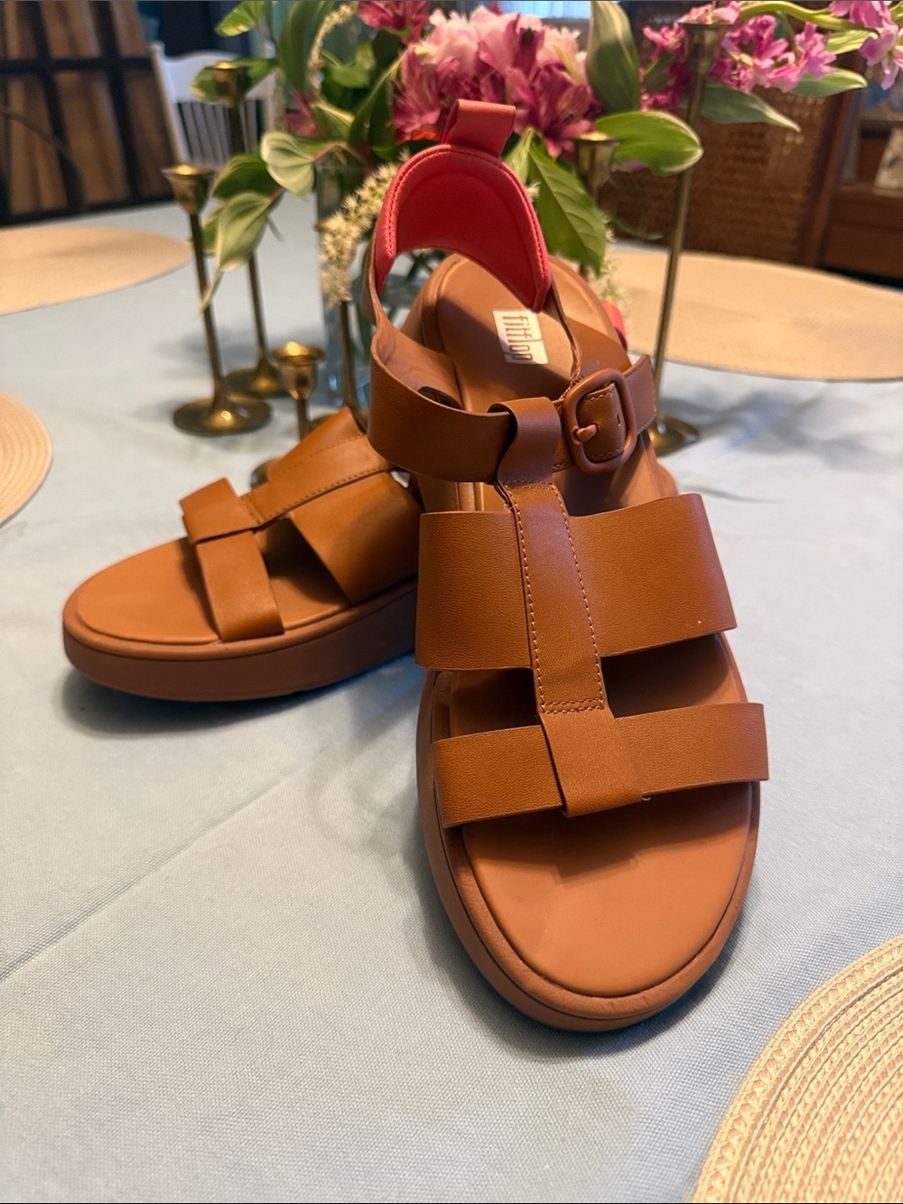 FitFlop Women's F-Mode Leather Flatform Fisherman Sandals